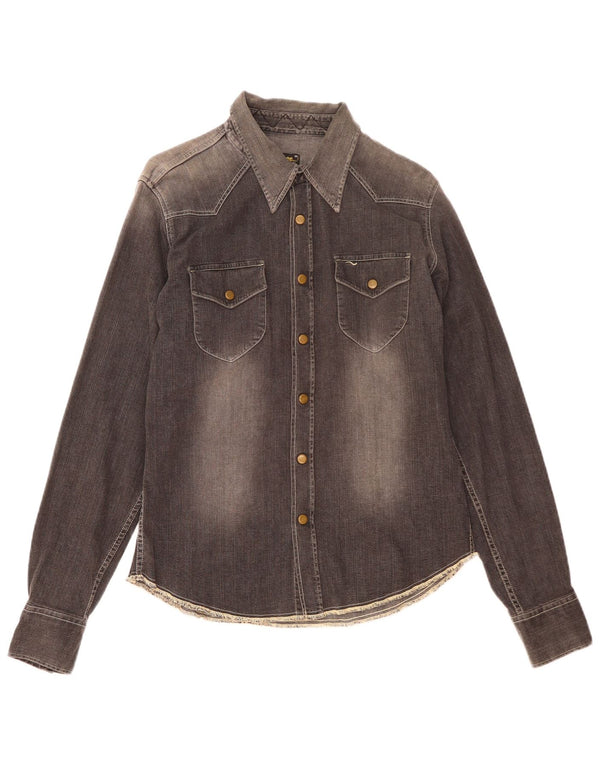 Lee Mens Denim Shirt Medium Grey Cotton