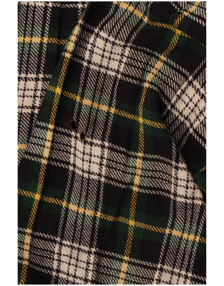 Damska spódnica kopertowa VINTAGE W26 w małą zieloną kratkę