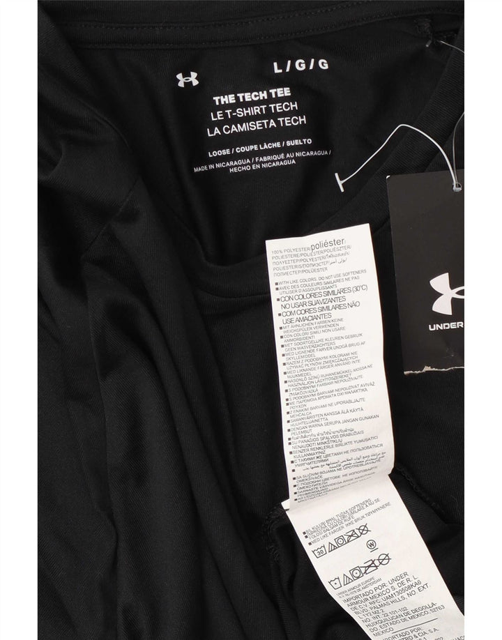 Under Armour Męski T-shirt Top Duży Czarny Poliester