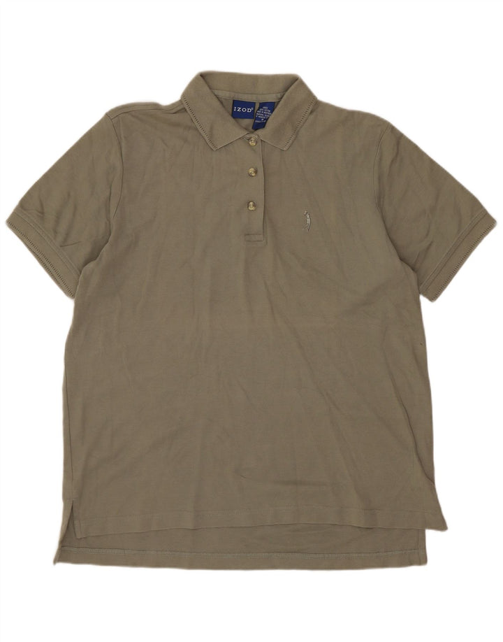 Damska koszulka polo Izod UK 14, średnia bawełna khaki