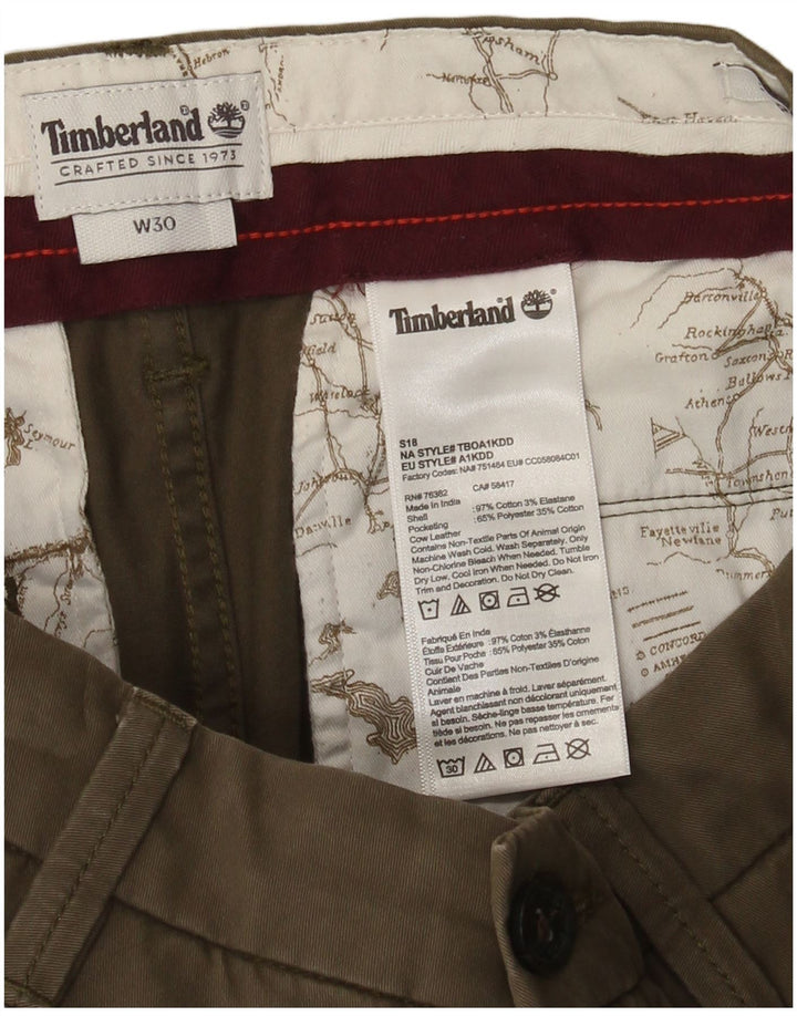 Męskie spodenki chino Timberland W30, średnia bawełna khaki