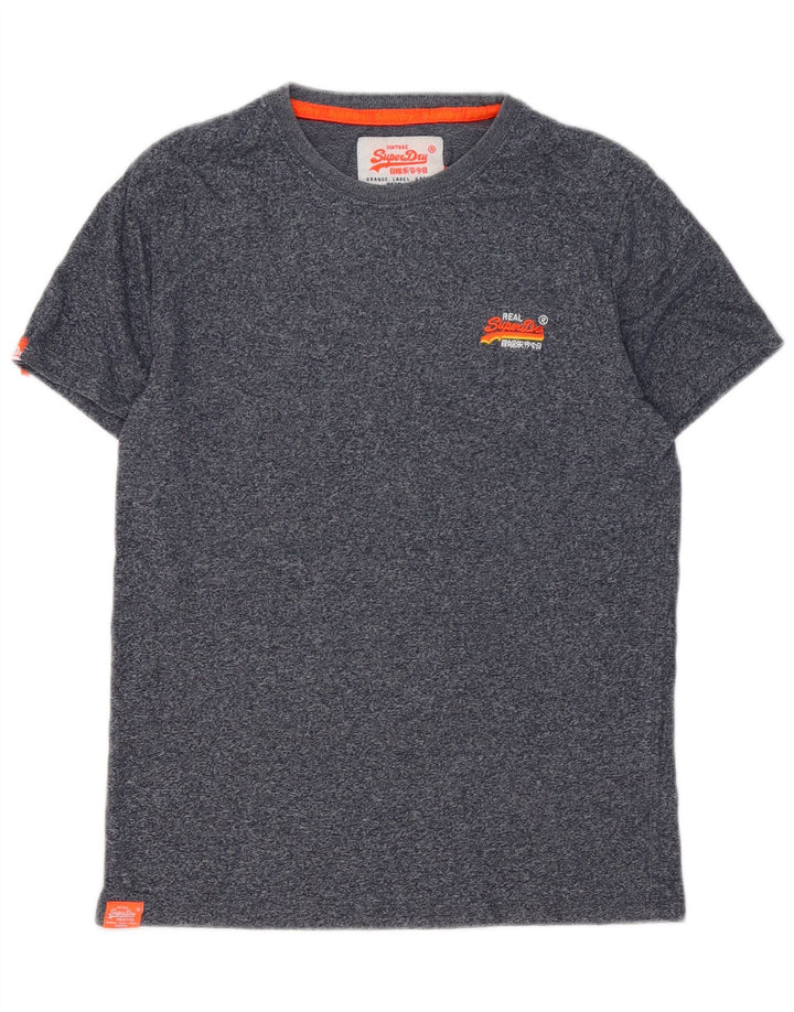 T-shirt męski Superdry, mały, bawełniany w granatowe plamki