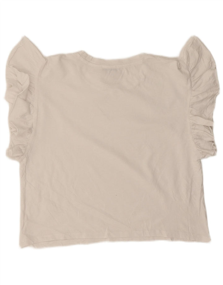 Damska koszulka oversize Zara Crop Top UK 10 Small White