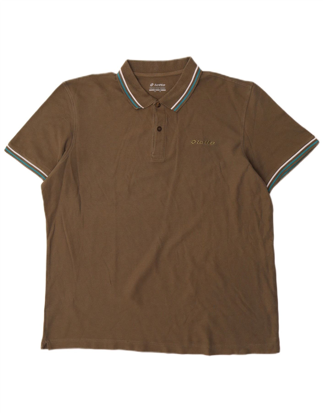 Męska koszulka polo Lotto XL, bawełniana khaki