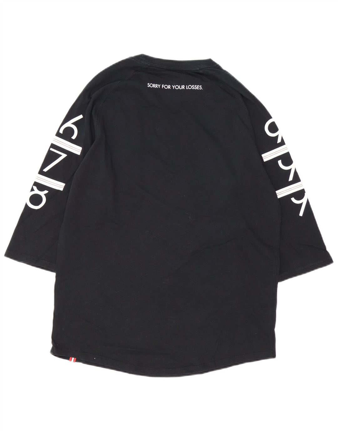 Męski top z grafiką Jordan, rękaw 3/4, średni czarny, bawełniany