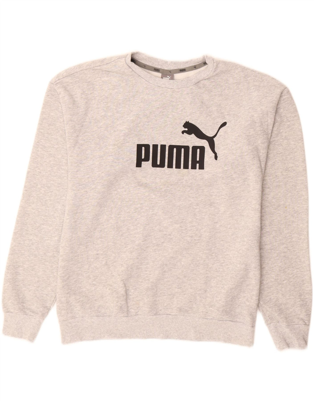 Damska bluza z grafiką Puma, sweter UK 12, średnia szara, nakrapiana bawełna