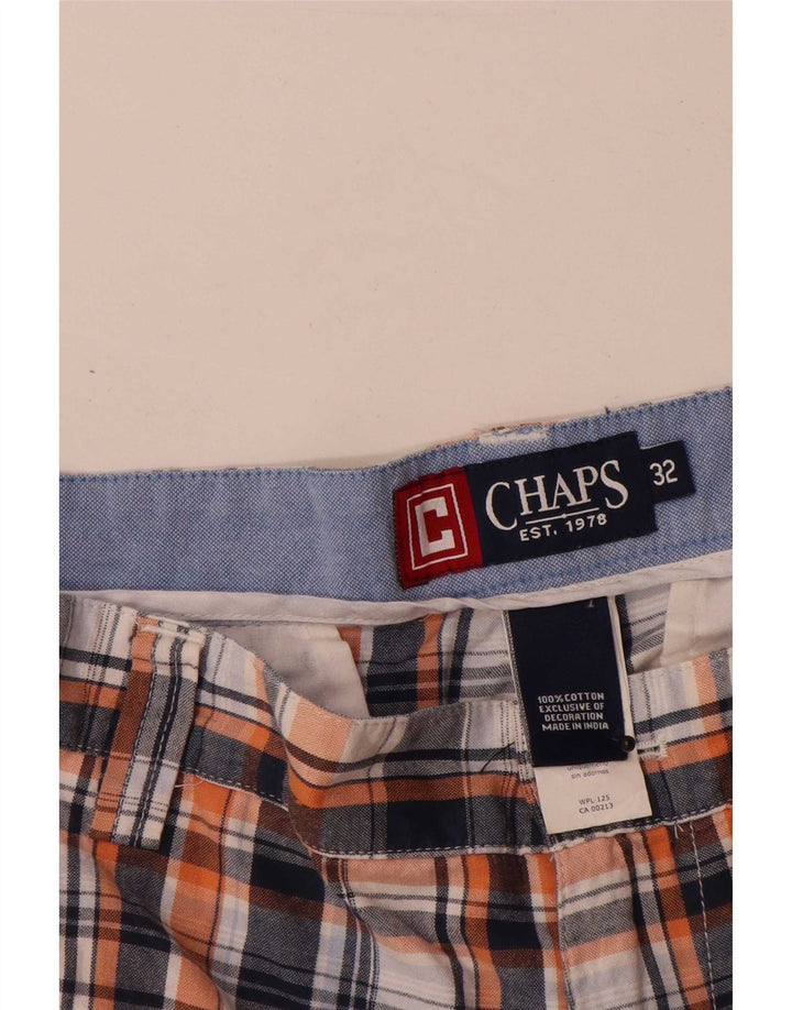 Męskie spodenki Chino Chaps W32 w średnią granatową kratkę