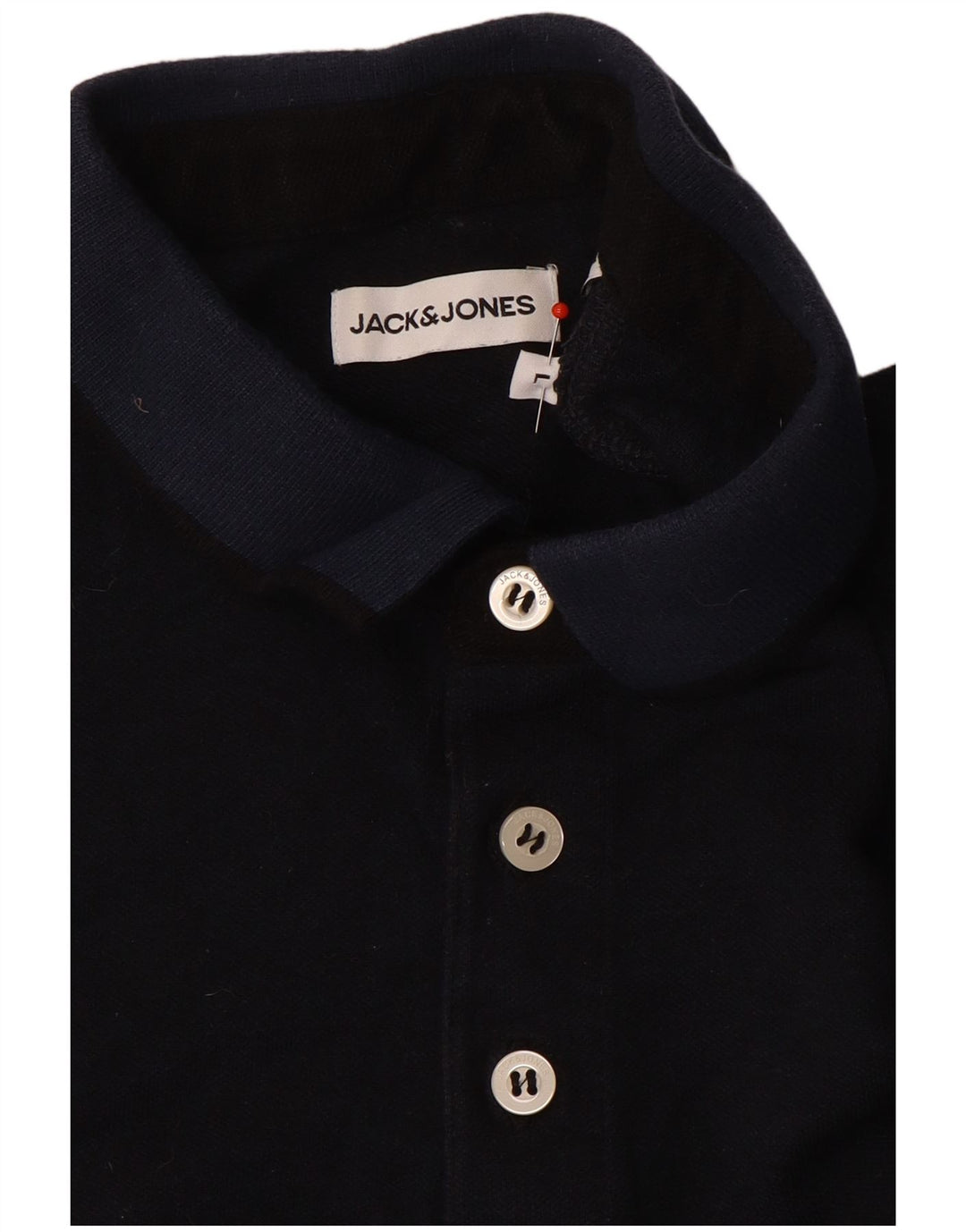 Męska koszulka polo Jack & Jones, duża, granatowa, z blokami kolorów