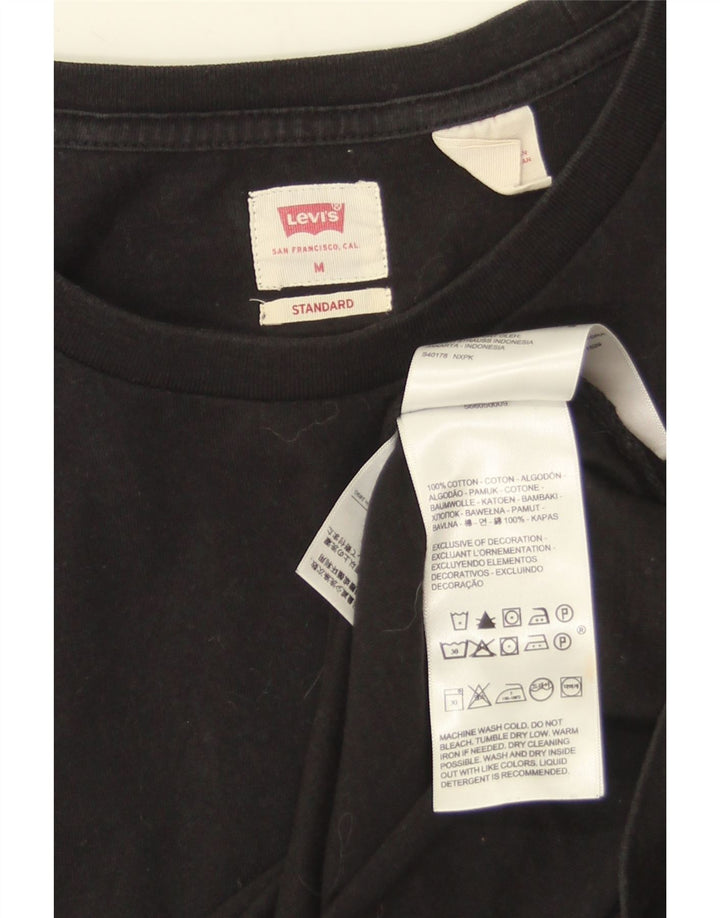 Męska standardowa koszulka Levi's Top, średnia czarna, bawełniana