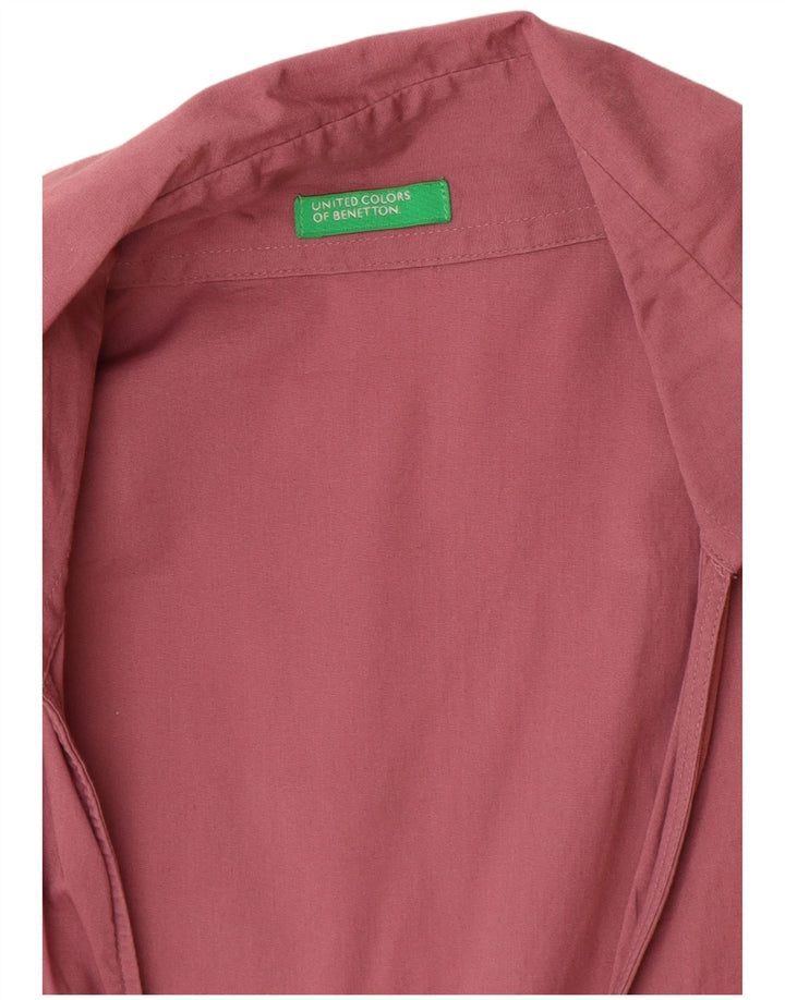 Damska bluzka koszulowa Benetton UK 8, mała, różowa