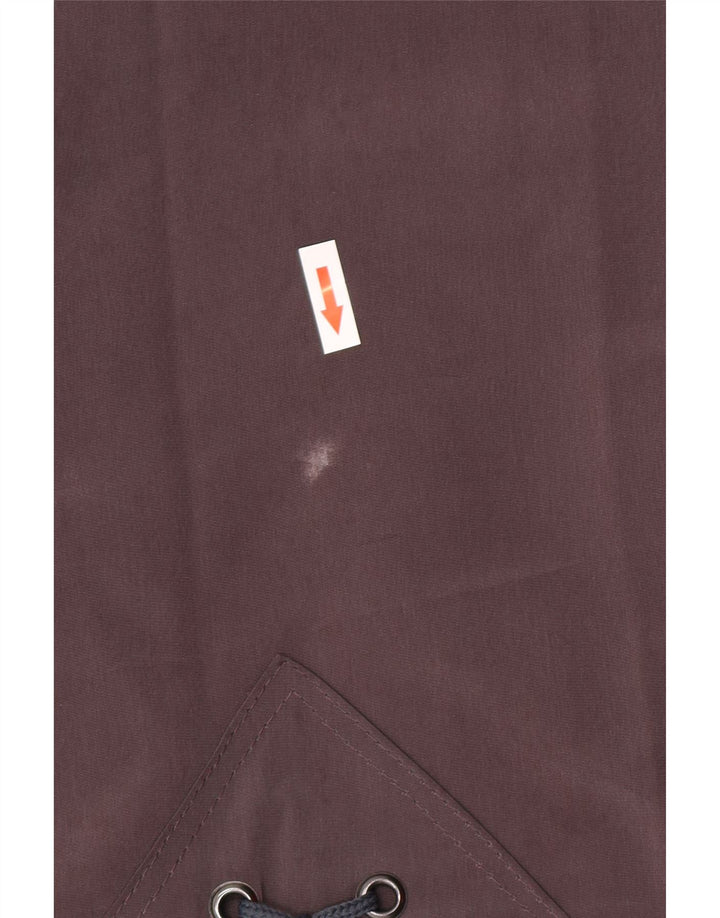 Vintage damski płaszcz oversize UK 18 XL brązowy