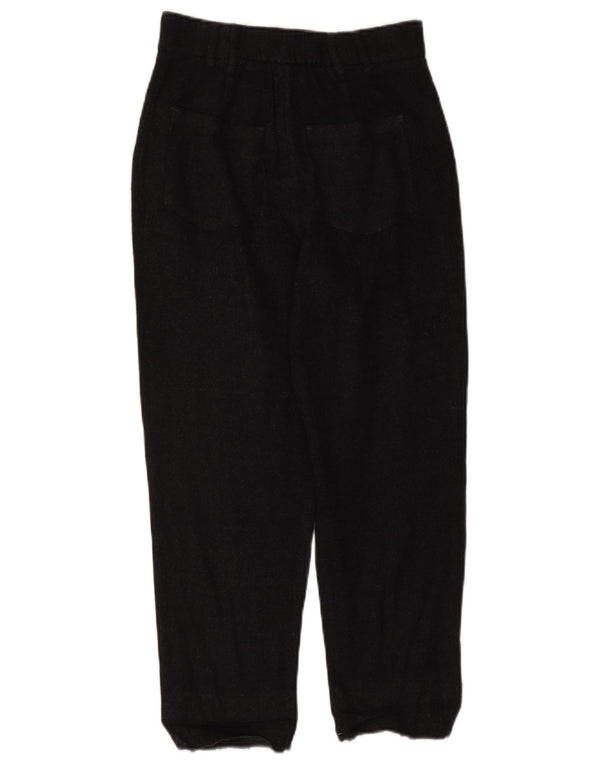Damskie spodnie typu casual z wysokim stanem Zara XS W24 L25 czarne