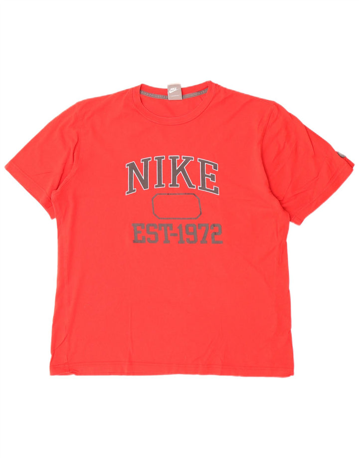 Męski T-shirt z grafiką Nike, XL, czerwony