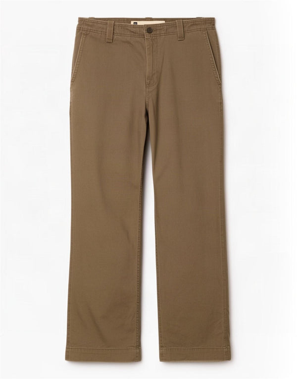 Męskie spodnie Chino Bootcut Gap W33 L32, bawełna khaki