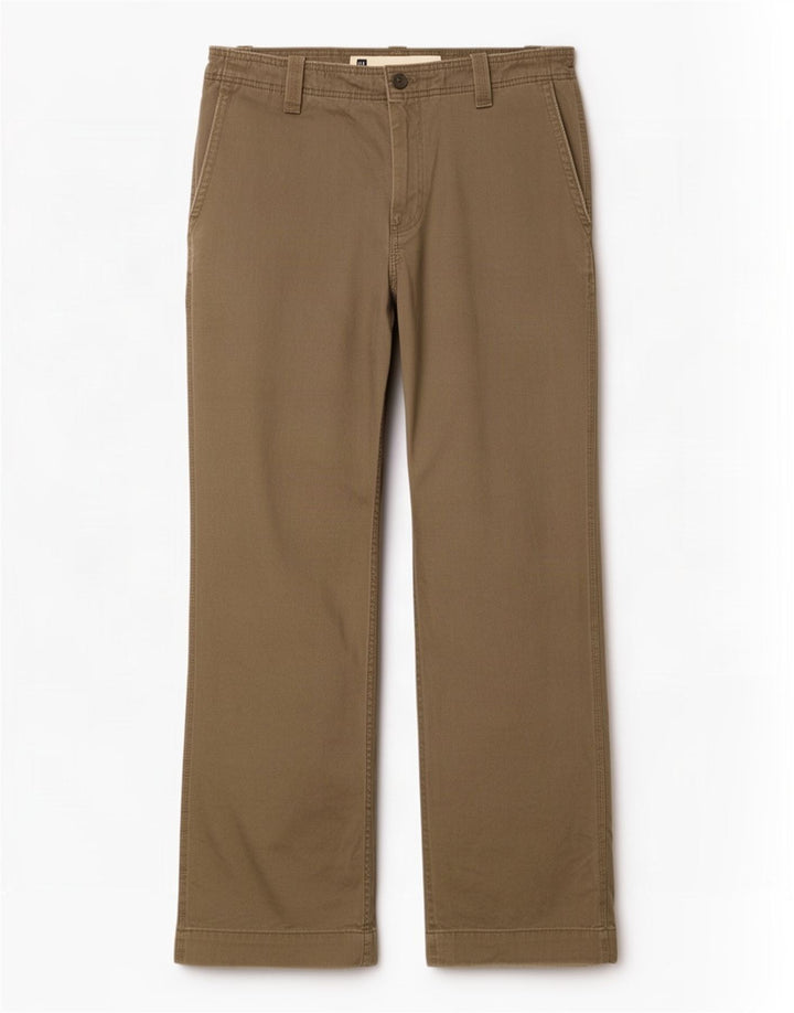 Męskie spodnie Chino Bootcut Gap W33 L32, bawełna khaki