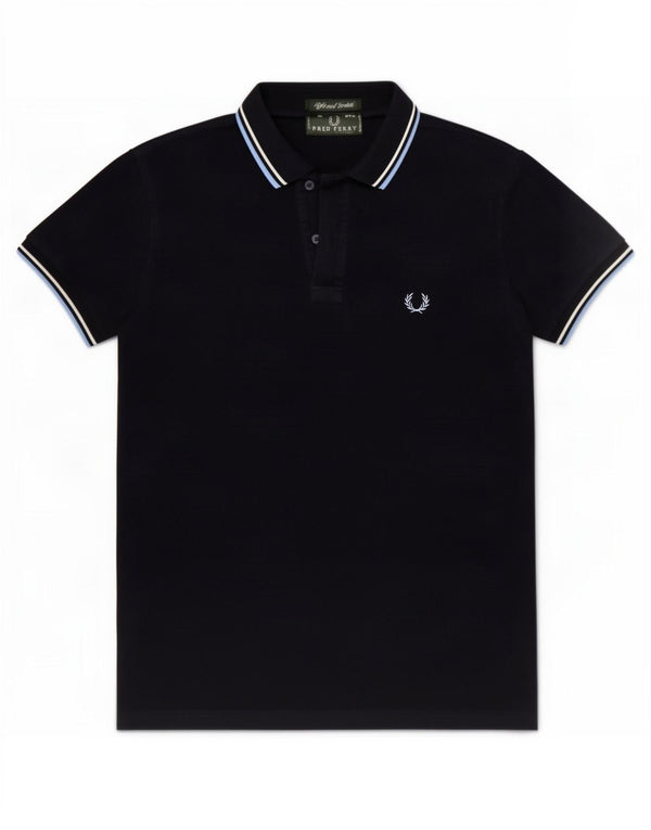Fred Perry Mens Polo Shirt Small Navy Blue Cotton