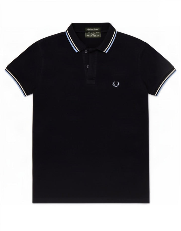 Męska koszulka polo Fred Perry, mała, granatowa, bawełniana