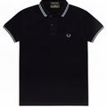 Męska koszulka polo Fred Perry, mała, granatowa, bawełniana