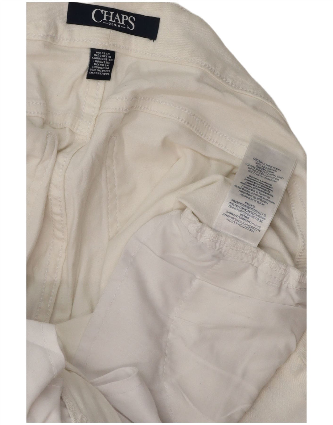 Damskie bermudy CHAPS W34, duże, białe, bawełniane
