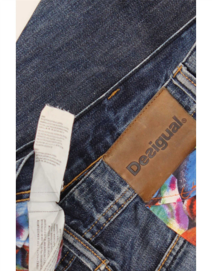 Desigual Męskie Proste Dżinsy W30 L33 Niebieskie Bawełniane