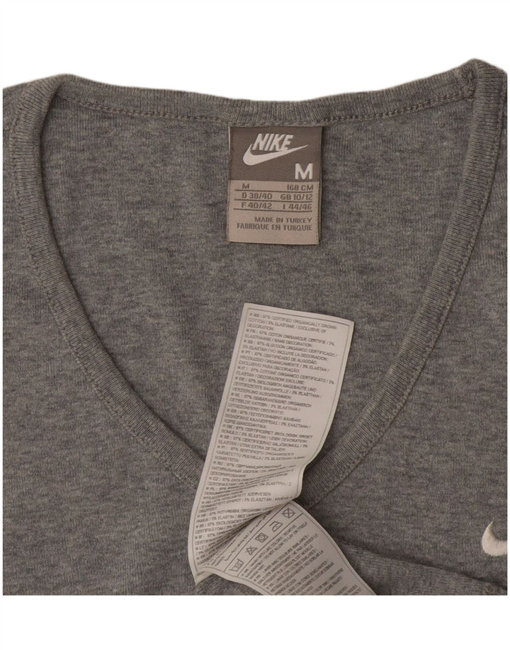 T-shirt damski Nike Top UK 10/12 Średnioszary, bawełniany nakrapiany