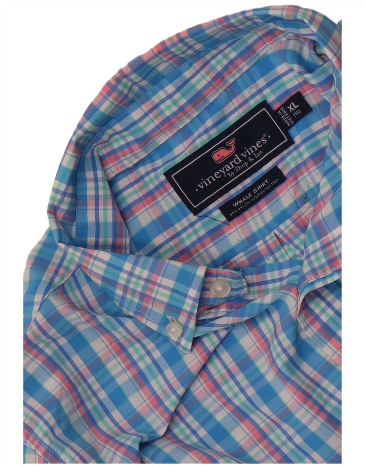 Koszula chłopięca Vineyard Vines 15-16 lat XL, nylonowa niebieska kratka