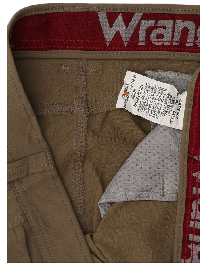 Męskie proste spodnie cargo WRANGLER W40 L32 Khaki Nylon
