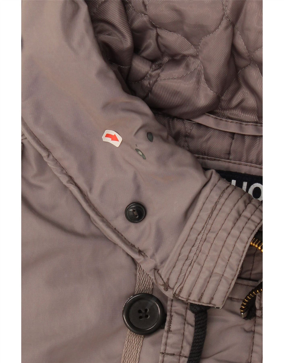 KHUJO Mens Hooded Parka Jacket UK 36 Small Grey Polyester Vintage KHUJO and Second-Hand KHUJO from Messina Hembry 