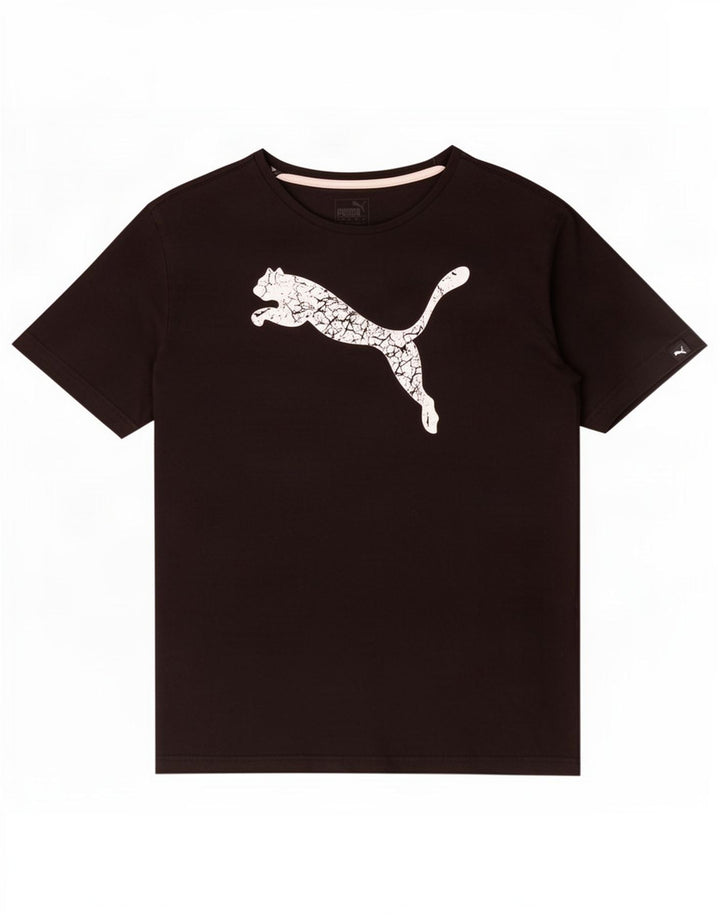 Męska koszulka z grafiką Puma, średnia czarna bawełniana