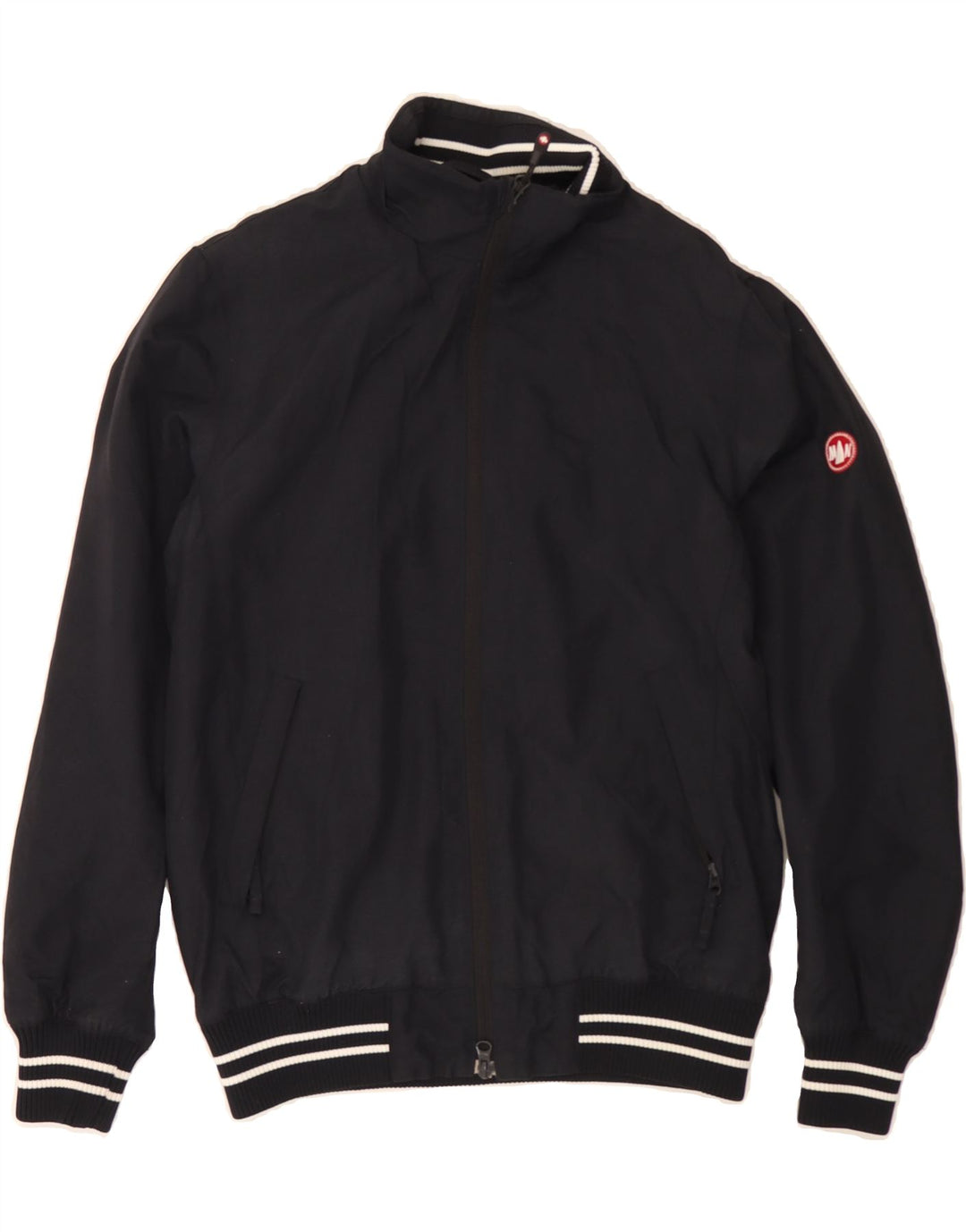 MURPHY & NYE Mens Chicago Ill Custom Fit Bomber Jacket UK 36 Small Black Vintage Murphy & Nye and Second-Hand Murphy & Nye from Messina Hembry 