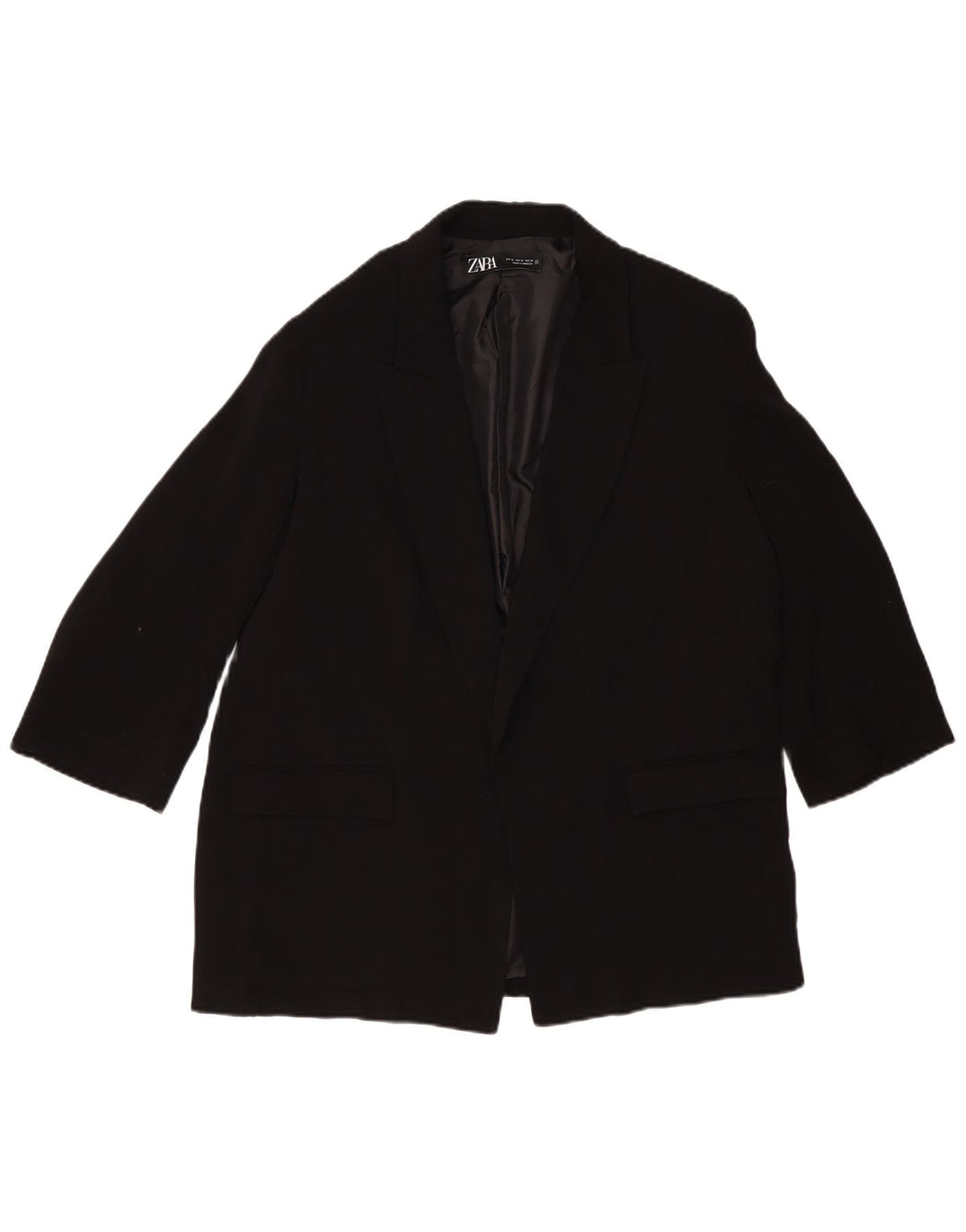 Damska otwarta marynarka Zara UK 18 XL czarna