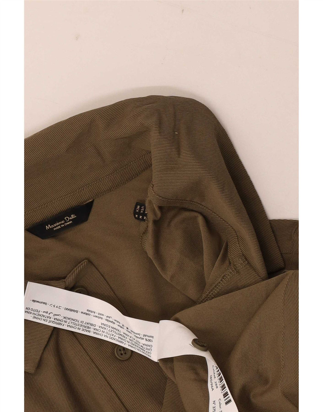Męska koszulka polo Massimo Dutti, średnia, bawełniana khaki