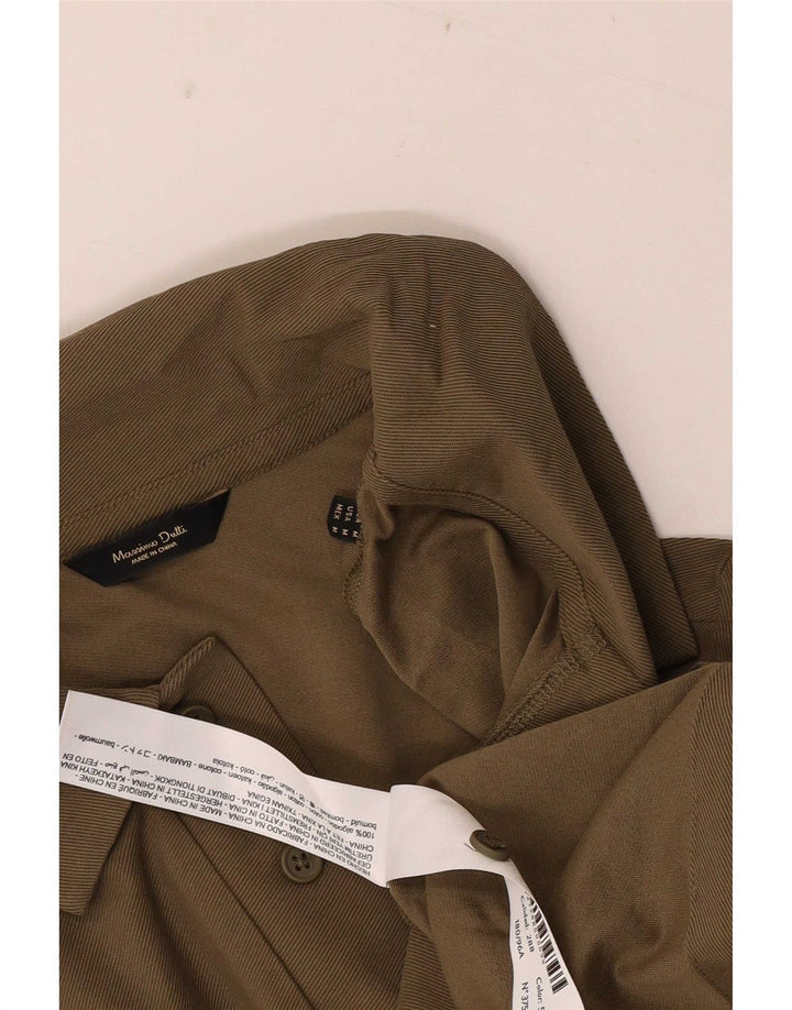 Męska koszulka polo Massimo Dutti, średnia, bawełniana khaki