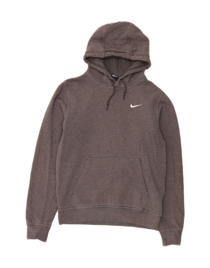 Męski sweter z kapturem Nike, mały, szary, bawełniany