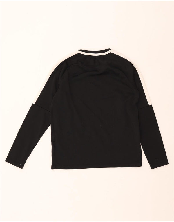 Chłopięca koszulka NIKE Dri Fit z długim rękawem, 12-13 lat, duża, czarna, z blokami kolorów