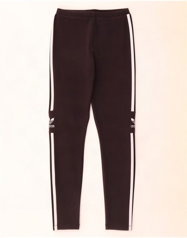 Damskie legginsy Adidas Graphic UK 12, średnie, czarne, bawełniane