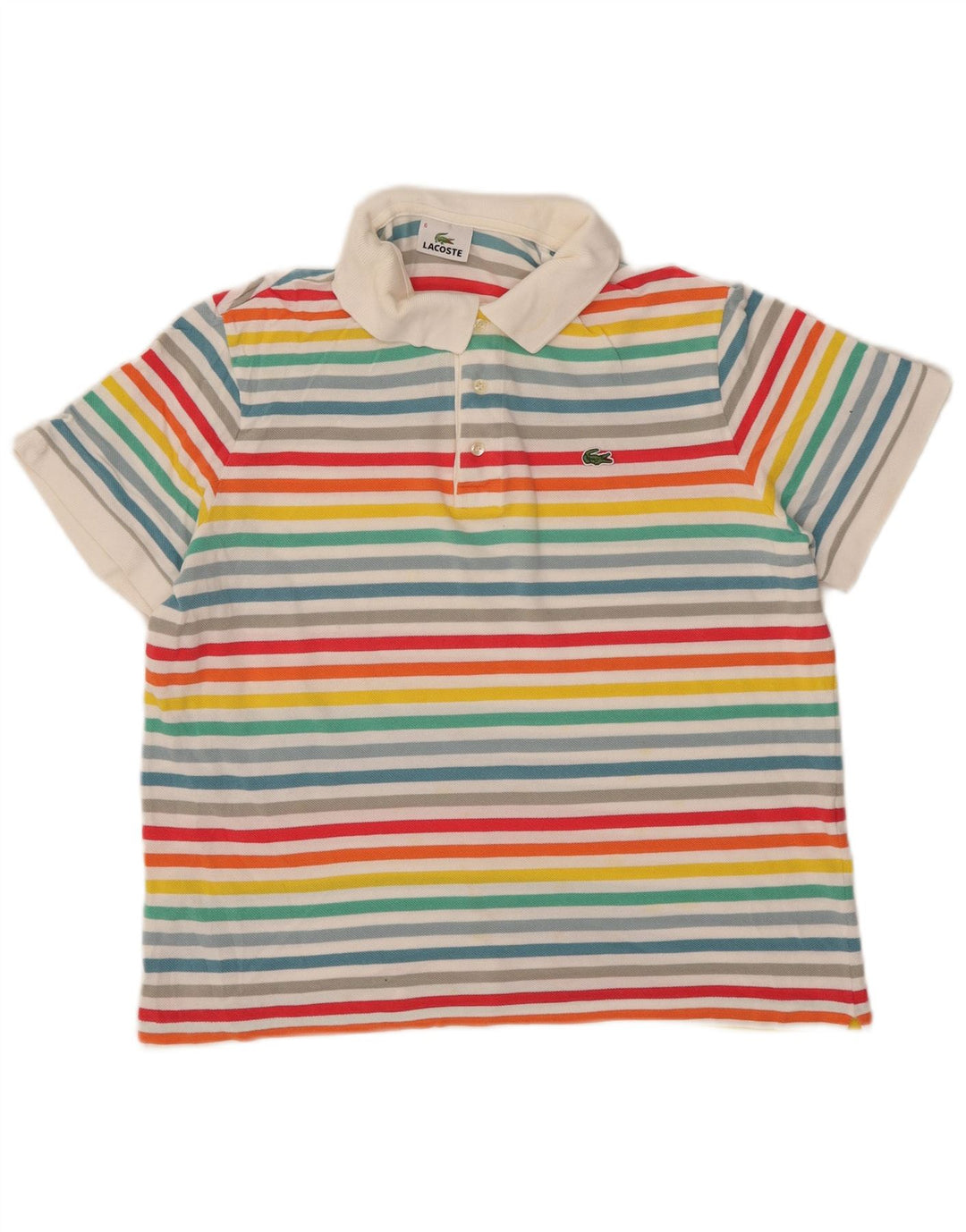 Męska koszulka polo Lacoste, rozmiar 6, XL, wielokolorowa, bawełniana w paski