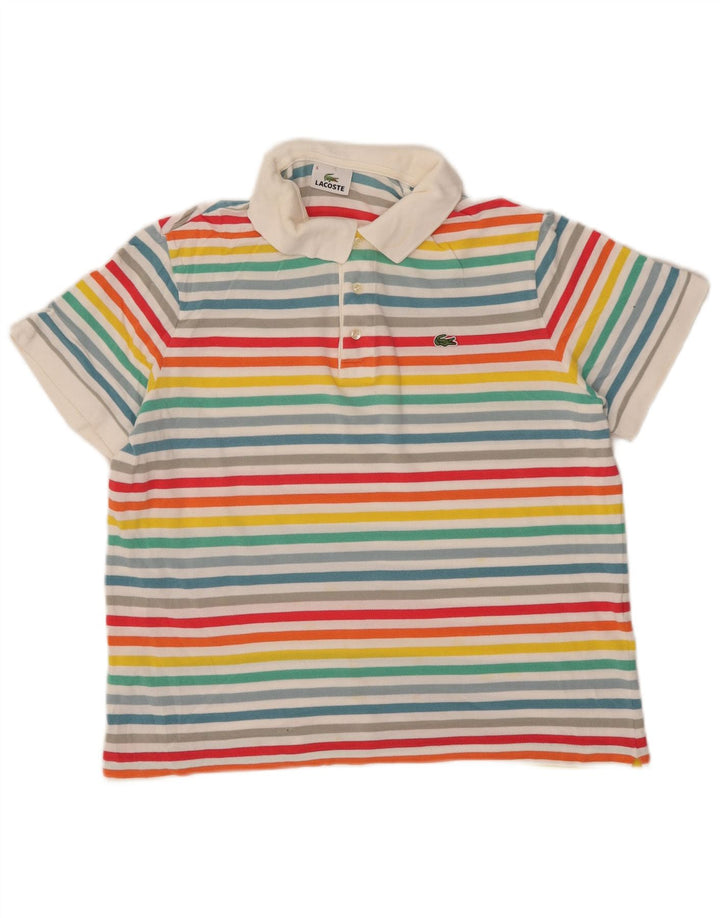 Męska koszulka polo Lacoste, rozmiar 6, XL, wielokolorowa, bawełniana w paski