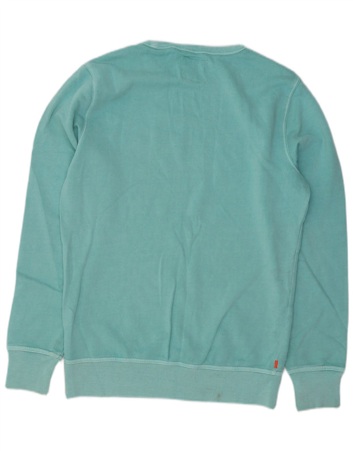 Męski sweter Superdry, duży, turkusowy, bawełniany