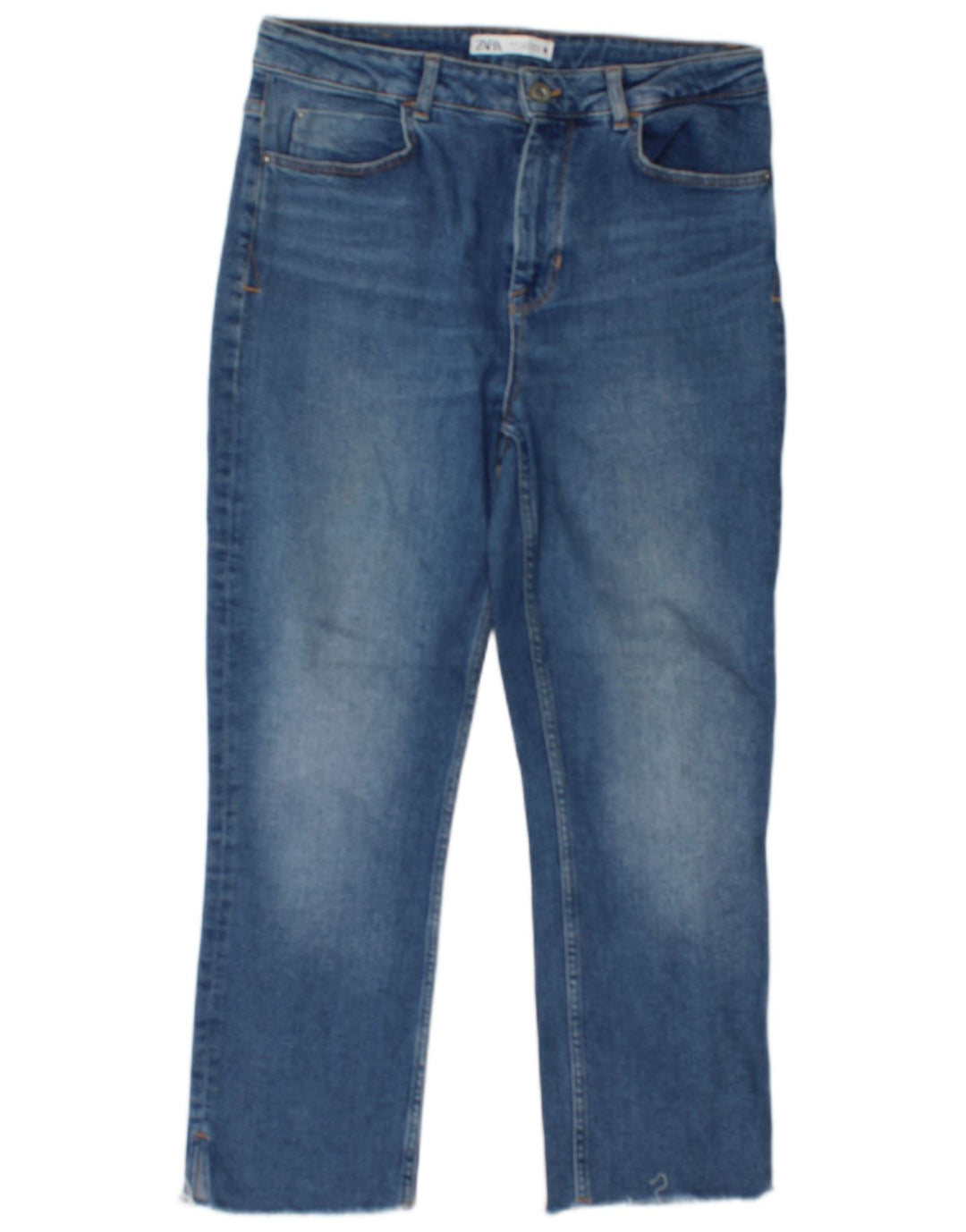 Dżinsy damskie Zara Cropped EU 42 Large W32 L25 Niebieskie