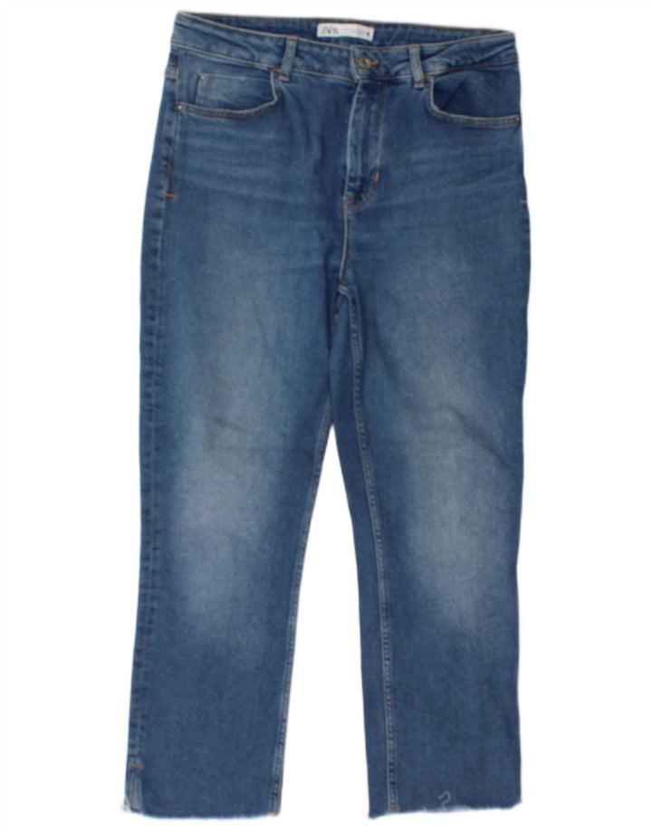 Dżinsy damskie Zara Cropped EU 42 Large W32 L25 Niebieskie