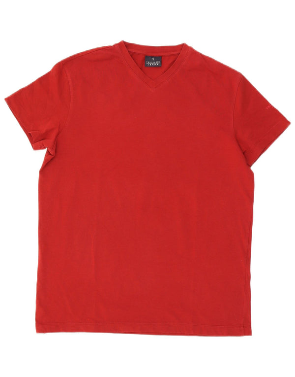 T-shirt męski Trussardi Jeans, średni czerwony