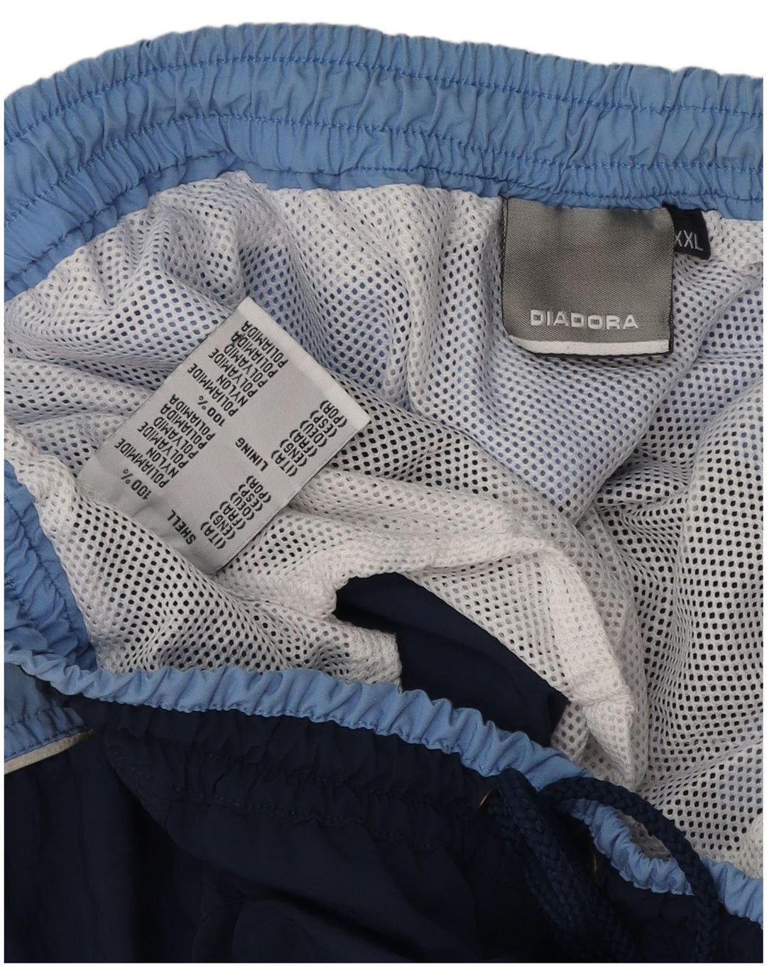Męskie spodenki kąpielowe DIADORA 2XL, granatowy, poliester z blokami kolorów