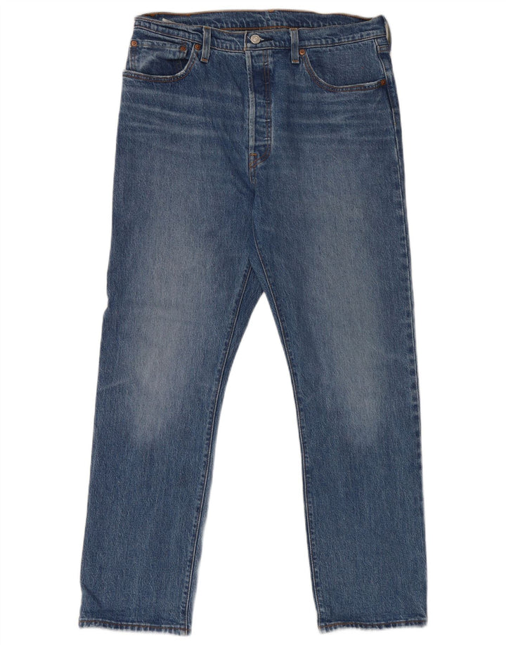 Męskie dżinsy Levi's 501 Straight W32 L30 Niebieskie bawełniane