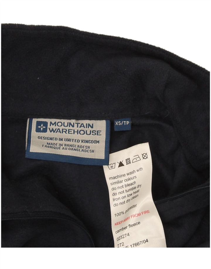 Męski sweter polarowy Mountain Warehouse z zamkiem błyskawicznym XS, granatowy, poliester