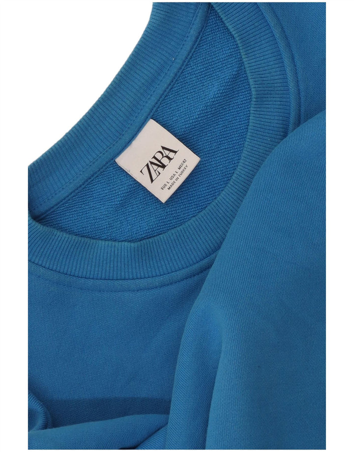 Męski sweter Zara, duży, niebieski