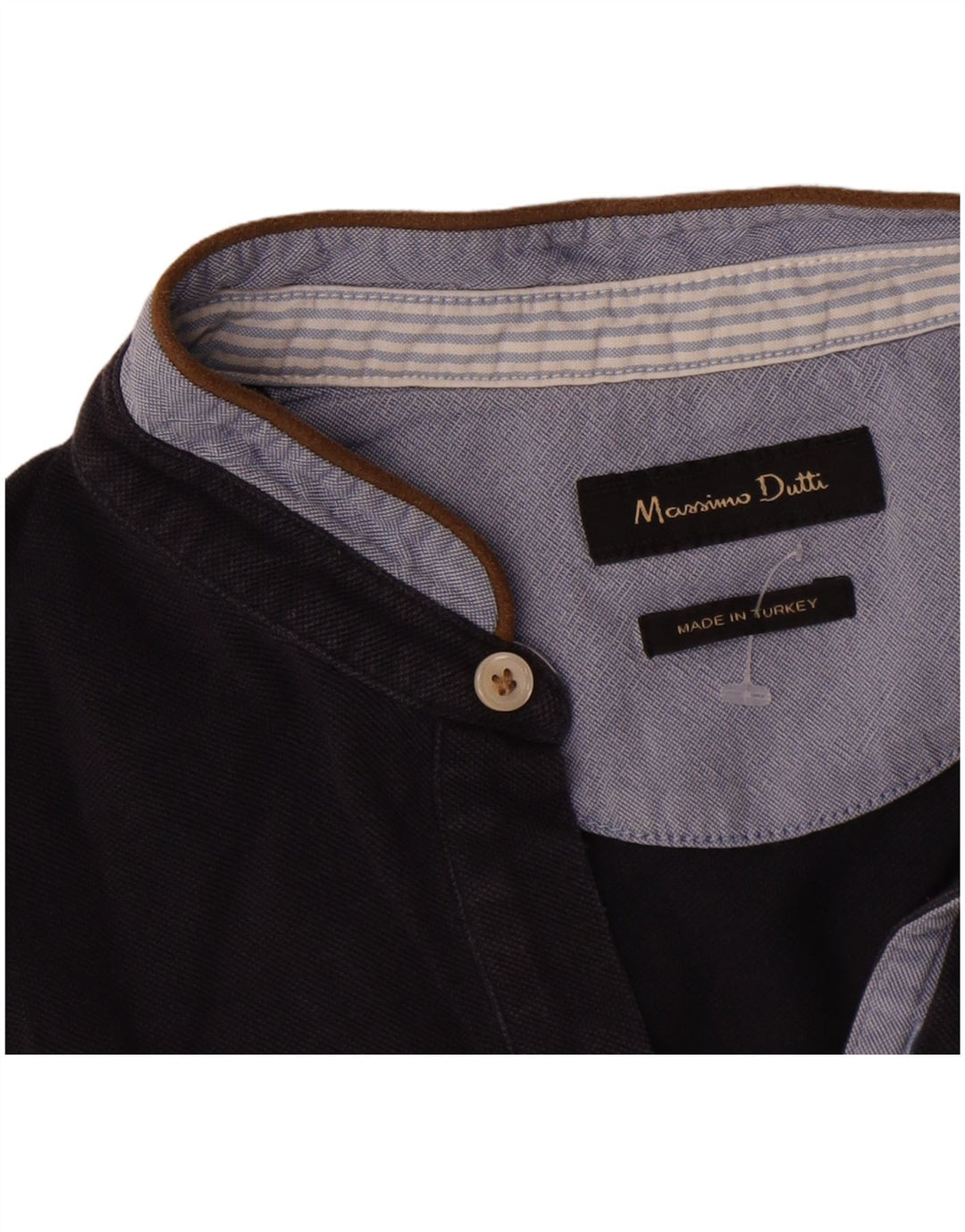 Męska koszulka polo Massimo Dutti, bawełniana, w kolorze średniego granatu
