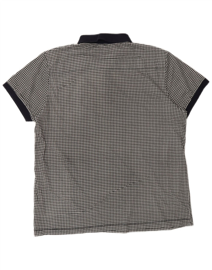 Męska koszulka polo French Connection 2XL, czarna, bawełniana w pepitkę