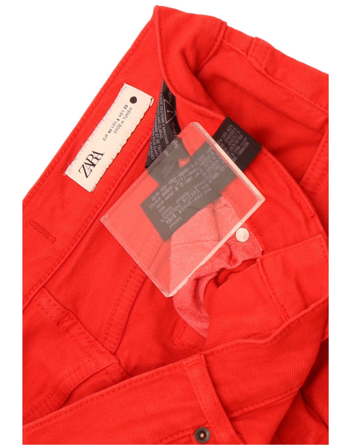 Damskie proste dżinsy Zara EU 40 Medium W30 L27 Czerwona bawełna