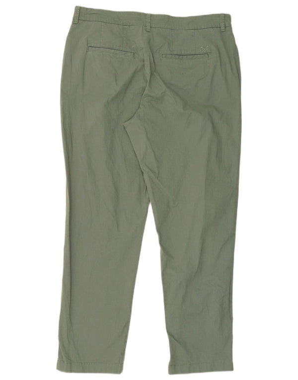 Crew Clothing Damskie zwężane spodnie Chino UK 16 Large W36 L30 Green